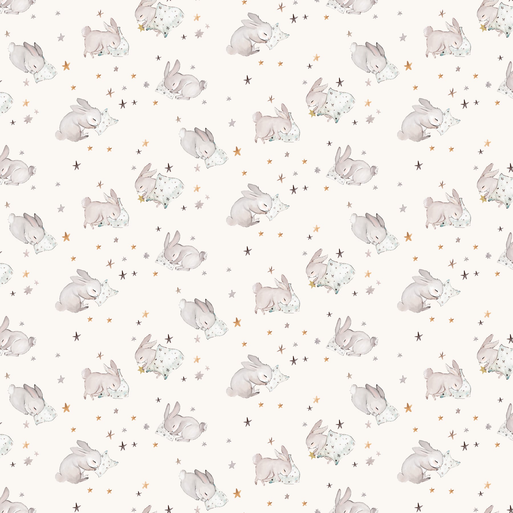 Figo Fabrics - Cotton-tale - Nap time in cream