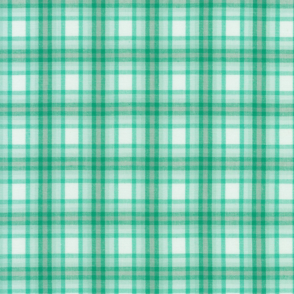 Kitchen Window Wovens - Elizabeth Hartman - Windowpane plaid in ocean