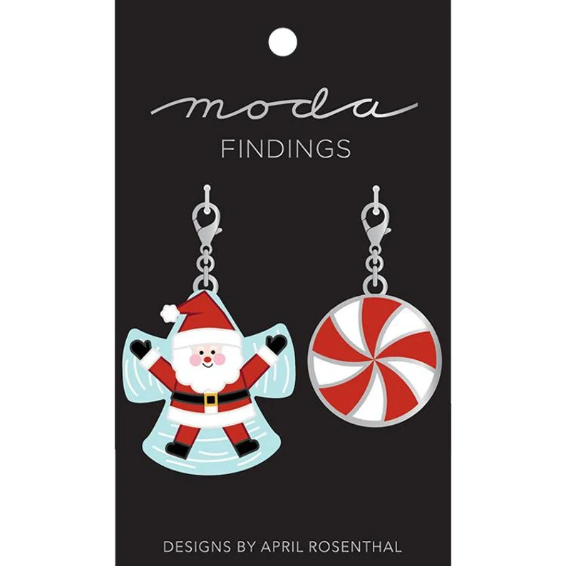 Moda - Candy Cane Lane zipper pulls