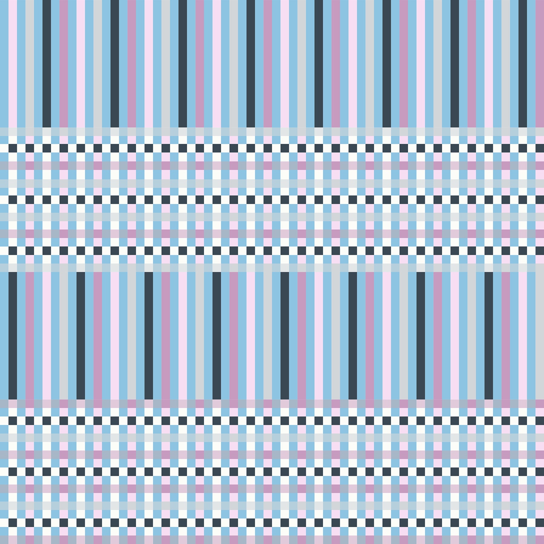 Kim Kight Petunia - Gingham in hydrangea END OF BOLT